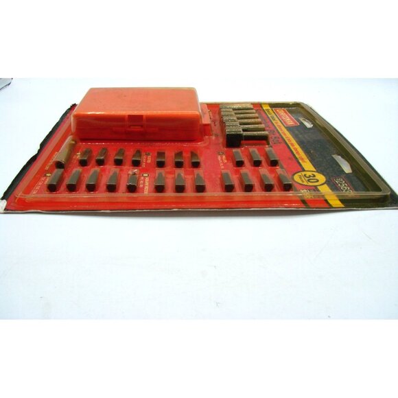 NEW Craftsman 30 Pc Screwdriver Bit Set w/ Storage Case Red 925633 NOS Seal Vtg - Picture 2 of 11